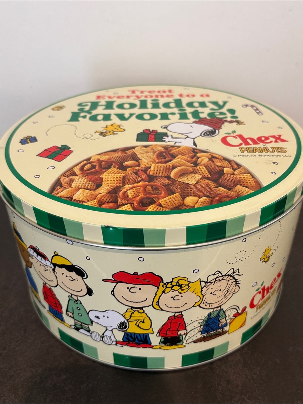 Chex Mix x Peanuts Holiday Collectible Tin 2025 Limited Edition